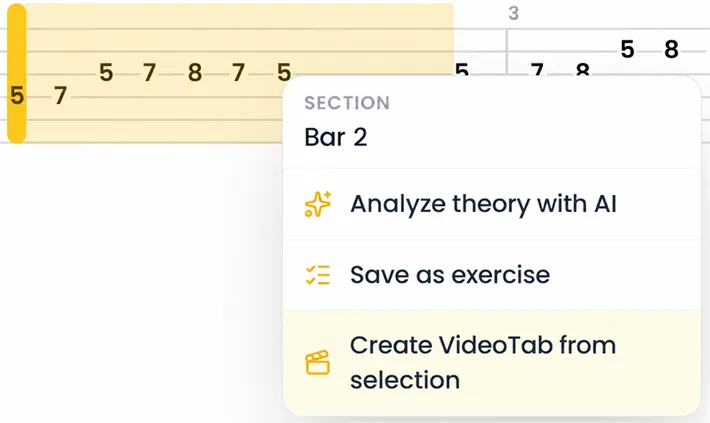 Video tab — transparent background
