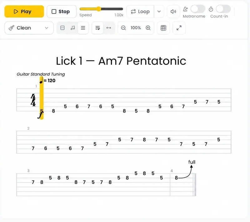 Public lick page — interactive player